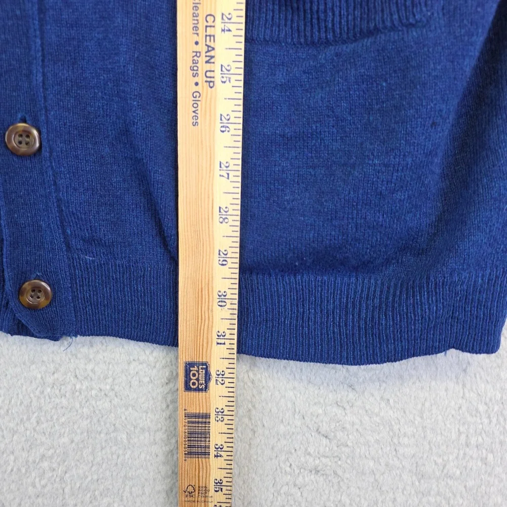 Woolovers Sweater Vest‎ Mens 2XL Blue Sleeveless Button Up Knit Preppy Academia